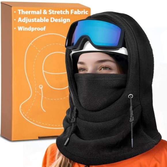 Thermal Fleece Balaclava Ski Mask 3-in-1 Adjustable Helmet-Compatible main image 5